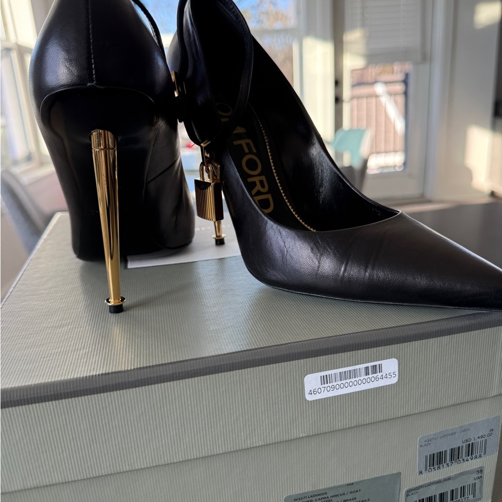 Tom Ford Black Heels with Gold Stiletto